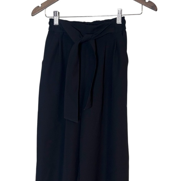 Lululemon Noir Pant *Woven Black Wide Leg Tie Waist Pants- Size 2 - Picture 8 of 14